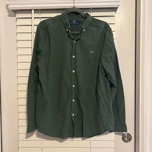 Vineyard Vines Men’s Button-Down Shirt in Dark Green
